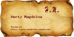 Hertz Magdolna névjegykártya